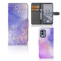 Hoesje voor Nokia X30 Watercolor Paars - thumbnail