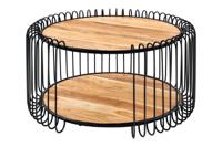 Salontafel TRUE ELEMENTS 70cm frame zwart acaciahout naturel - 45736 - thumbnail
