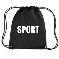 Zwart sport rugtasje/ gymtasje kinderen Zwart sport rugtasje/ gymtasje kinderen