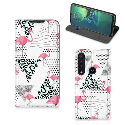 Motorola G8 Plus | Hoesje maken | Flamingo Triangle