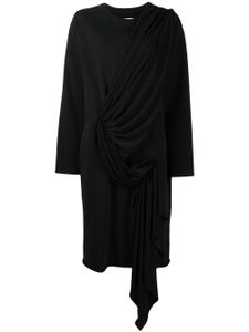 MM6 Maison Margiela robe-pull à détail drapé - Noir