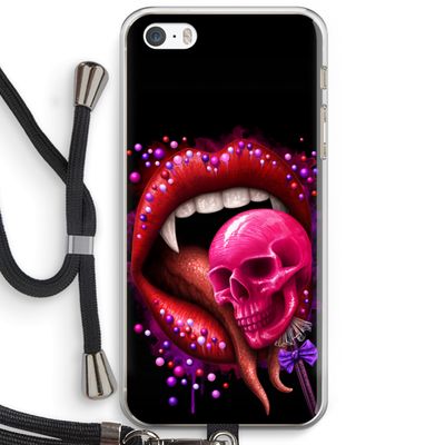 Dodelijk zoet: iPhone 5 / 5S / SE Transparant Hoesje met koord
