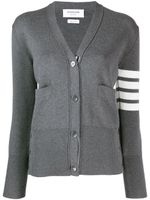 Thom Browne cardigan à 4 bandes signature - Gris