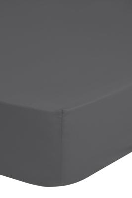 HIP Hoeslaken, Grijs - (90x200 cm) - Katoen Satijn
