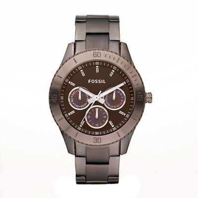 Horlogeband Fossil ES3021 Roestvrij staal (RVS) Bruin 18mm