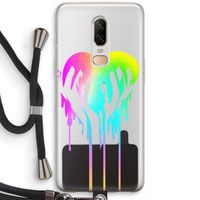 Hold My Heart: OnePlus 6 Transparant Hoesje met koord