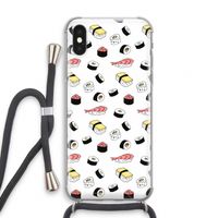 Sushi time: iPhone X Transparant Hoesje met koord