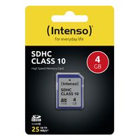 Intenso 3411450 SDHC-kaart 4 GB Class 10 - thumbnail