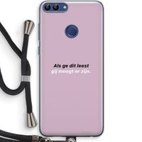 gij moogt er zijn: Huawei P Smart (2018) Transparant Hoesje met koord
