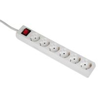 Hama 6-Way Power Strip With Switch And Child Protection 5 M White