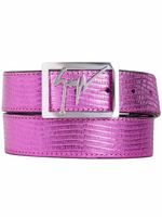 Giuseppe Zanotti ceinture à boucle logo - Violet