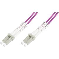 Digitus DK-2533-02-4 Glasvezel Optische vezel Aansluitkabel 2.00 m Violet [1x LC-stekker - 1x LC-stekker] 50/125 µ Multimode OM4