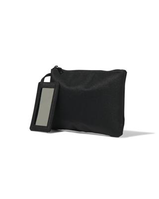 HEMA Make-up tas plat zwart 14x21