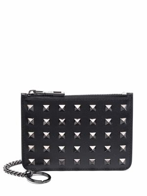 Valentino Garavani porte-cartes à ornements Rockstud - Noir