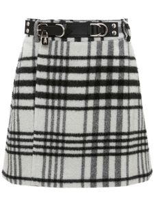 JW Anderson jupe évasée à carreaux - Blanc