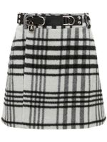 JW Anderson jupe évasée à carreaux - Blanc