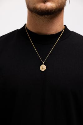 Qream Compass Ketting Heren Goud - Maat 53cm - Kleur: Goud | Soccerfanshop