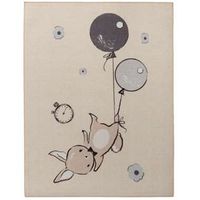 Vloerkleed Balloon Bunny - beige - 95x125 cm - Leen Bakker