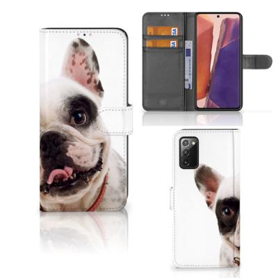Samsung Galaxy Note 20 | Telefoonhoesje | Met pasjeshouder | Franse Bulldog