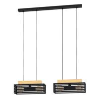 EGLO Cidraz hangende plafondverlichting Flexibele montage E27 40 W Zwart, Bruin
