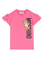 Moschino Kids robe à logo Teddy imprimé - Rose