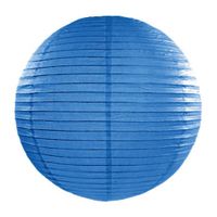 Luxe bol party lampionnen blauw 35 cm - thumbnail