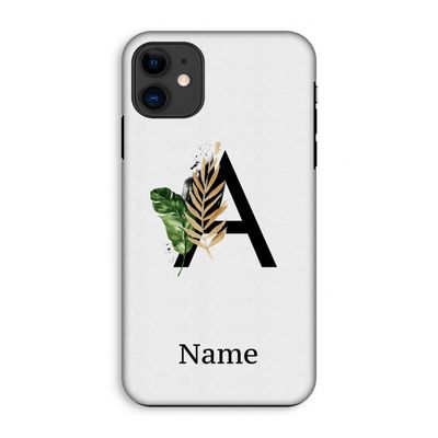 Charcoal Flora: iPhone 11 Tough Case