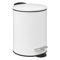 5Five Pedaalemmer - wit - metaal - 3L - 23 cm - soft close