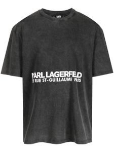 Karl Lagerfeld t-shirt Rue Saint-Guillaume en coton biologique - Noir