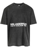 Karl Lagerfeld t-shirt Rue Saint-Guillaume en coton biologique - Noir - thumbnail