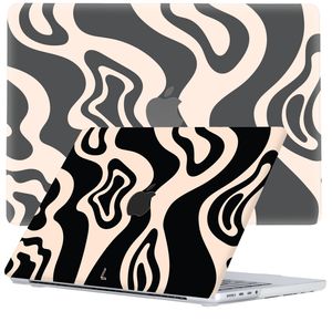 Lunso MacBook Pro 16 inch M1/M2 (2021-2023) cover hoes - case - Vanilla Swirl