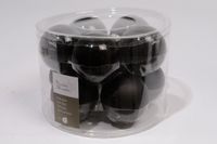 10 kerstballen zwart glans-mat 60 mm - Ksd