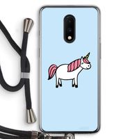 Eenhoorn: OnePlus 7 Transparant Hoesje met koord