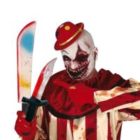 Halloween/Horror thema wapens - 2x messen - dolk 25 cm - kapmes 54 cm - kunststof
