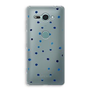 Blauwe stippen: Sony Xperia XZ2 Compact Transparant Hoesje