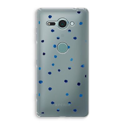 Blauwe stippen: Sony Xperia XZ2 Compact Transparant Hoesje