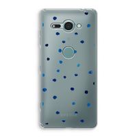Blauwe stippen: Sony Xperia XZ2 Compact Transparant Hoesje