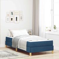 Boxspring bed Taupe, Bruin 90 x 200 cm Stof, Engineered Hout