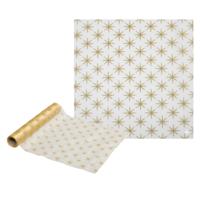 Decoratie stof/tafelloper - goud - 500 x 28 cm - polyester - tafelversiering - kerstdiner