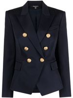 Balmain blazer en laine à boutonnière croisée - Bleu - thumbnail