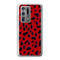 Red Leopard: Huawei P40 Pro Plus Transparant Hoesje