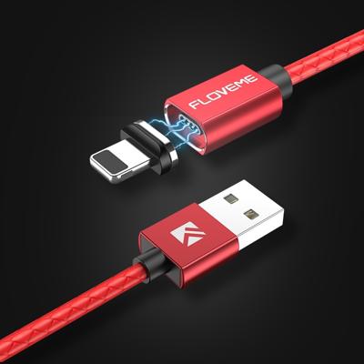 FLOVEME 1m 3A USB naar 8 Pin magnetische reliëf huisdier snel opladen & datakabel voor iPhone XR / iPhone XS MAX / iPhone X & XS / iPhone 8 & 8 Plus