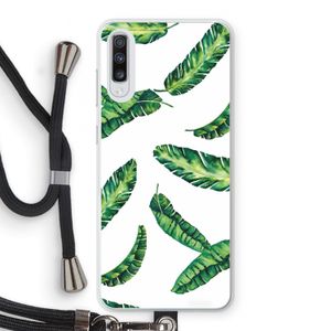 Lange bladeren: Samsung Galaxy A70 Transparant Hoesje met koord
