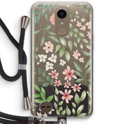 Botanical sweet flower heaven: LG K10 (2017) Transparant Hoesje met koord