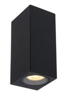 Lucide ZARO - Wandspot / Wandlamp Binnen/Buiten - 2xGU10 - IP65 - Zwart