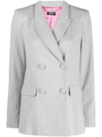 LIU JO pinstripe-pattern double-breasted blazer - Gris