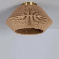 Plafondlamp bruin touw met E27 fitting modern &apos;Yorrick&apos;