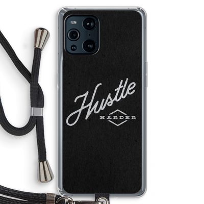 Hustle: Oppo Find X3 Transparant Hoesje met koord