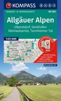 Wandelkaart 003 Allgäuer Alpen - Kleinwalsertal | Kompass Wandelkaart 003 Allgäuer Alpen - Kleinwalsertal | Kompass