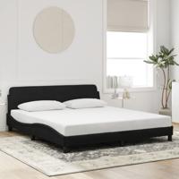 Bedframe zonder matras 180x200 cm fluweel zwart